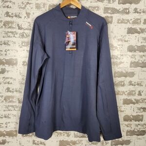 Vanlens FR1034 1/4 Zip Shirt Men L Fire Resistant Cat 2 2112  Protection Blue